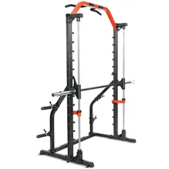 Sunny Health & Fitness Premium Squat Smith Machine Black