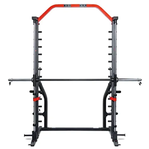 Sunny Health & Fitness Premium Squat Smith Machine Black