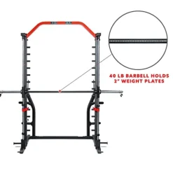Sunny Health & Fitness Premium Squat Smith Machine Black