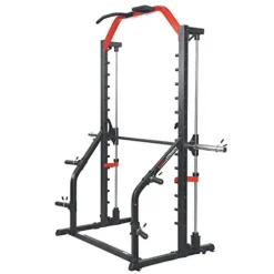 Sunny Health & Fitness Premium Squat Smith Machine Black