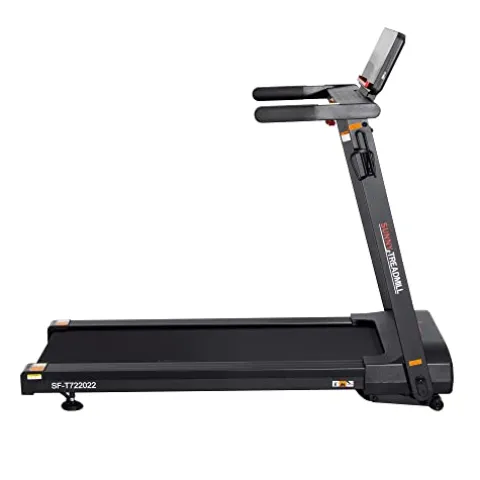 Sunny Health & Fitness Slim Folding Treadmill with 12-Level Auto Incline Black