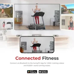 Sunny Health & Fitness Smart Treadmill Black