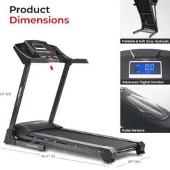 Sunny Health & Fitness Smart Treadmill Black