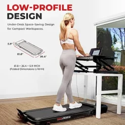 Sunny Health & Fitness Treadpad® Pacer Dual Mode Treadmill Black