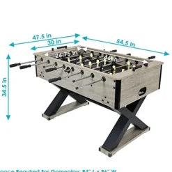Sunnydaze Delano 54.5-Inch Foosball Table Gray