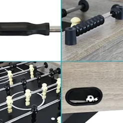 Sunnydaze Delano 54.5-Inch Foosball Table Gray