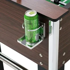 Sunnydaze Foosball Table with Folding Drink Holders – Faux Wood Brown