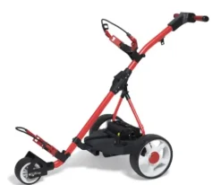 Super E Caddy The Weekender 3-Wheel Electric Golf Cart Lightweight Portable Folding Electric Golf Push Cart Red