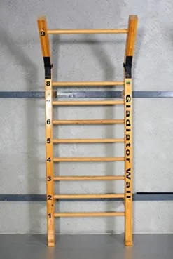 Suples® Wall Stall Bars Pull Up Push Up Strength Training Core Bar Workout MMA Wrestling UFC Judo Training Bars Black Orange