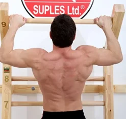 Suples® Wall Stall Bars Pull Up Push Up Strength Training Core Bar Workout MMA Wrestling UFC Judo Training Bars Black Orange