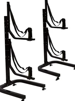 Suspenz Kayak Storage Rack 2-Boat Free Standing – Black