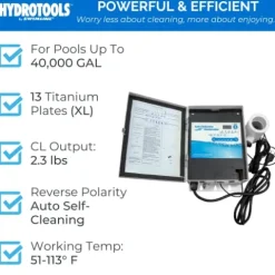 Swimline Hydrotools 87640 Salt Chlorine Generator (40K Gal)