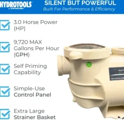 Swimline Hydrotools Variable Speed Pool Pump Beige