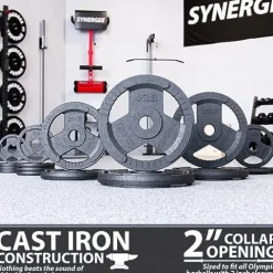 Synergee Cast Iron Weight Plates 260lb Set