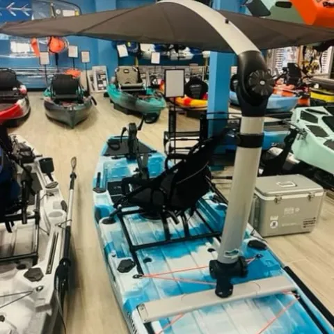 TACO Marine ShadeFin Mini with Bag & Kayak Mount Silver