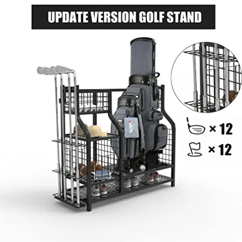 TBEONE Golf Storage Garage Organizer Rack