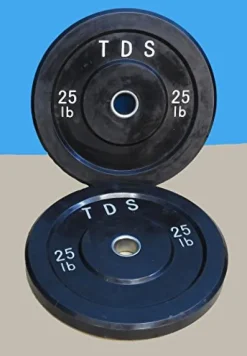 TDS Premium Quality Virgin Rubber Bumper Plate Set for CrossFit Training