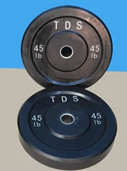 TDS Premium Quality Virgin Rubber Bumper Plate Set for CrossFit Training