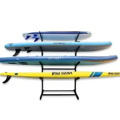 Teal Triangle Freestanding Standup Paddle Board and Surfboard Rack Black