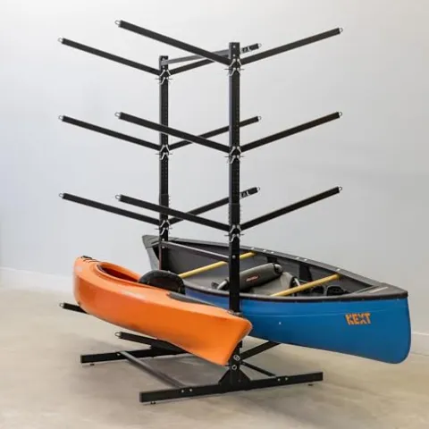 Teal Triangle Freestanding G-Watersport 8 Kayak and SUP Outdoor Storage Rack Black