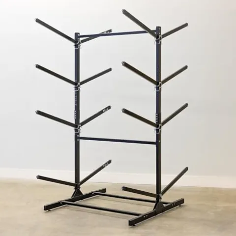 Teal Triangle Freestanding G-Watersport 8 Kayak and SUP Outdoor Storage Rack Black