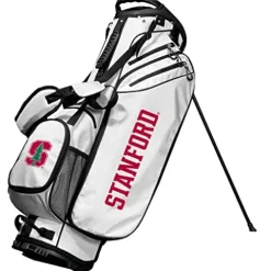 Team Golf NCAA Stanford Birdie Stand Golf Bag Lightweight 14-Way Club Divider Spring Action Stand Insulated Cooler Pocket Velcro Glove and Umbrella Holder & Padded Handles MULTI TEAM COLOR
