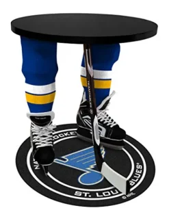 Team Tables St. Louis Hockey Table Black Table Top with St. Louis Puck Mat