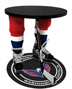 Team Tables Washington Hockey Table Black Table Top with Washington Puck Mat