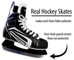 Team Tables Winnipeg Hockey Table Black Table Top with Winnipeg Puck Mat