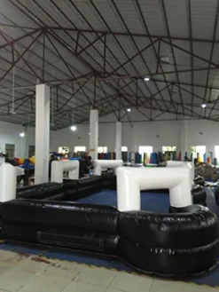 TECHTONGDA Inflatable Soccer Pool Backyard Game 16.4×9.8ft Football Field Table