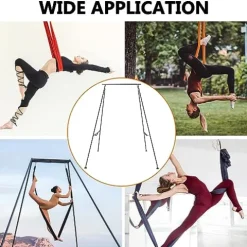 TECSPACE Adjustable Height Aerial Yoga Frame & Hammock Light Purple