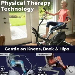 Teeter FreeStep LT1 Recumbent Cross Trainer and Elliptical Black