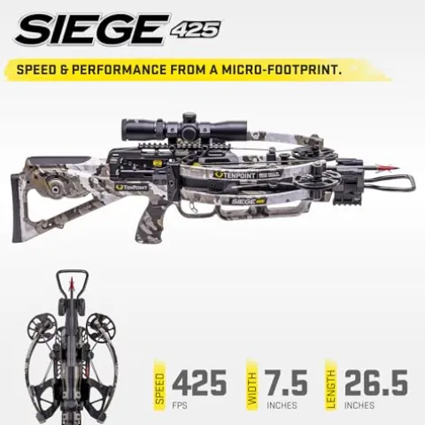 TenPoint Siege 425 Crossbow Vektra with RangeMaster 100 Scope and ACUslide System