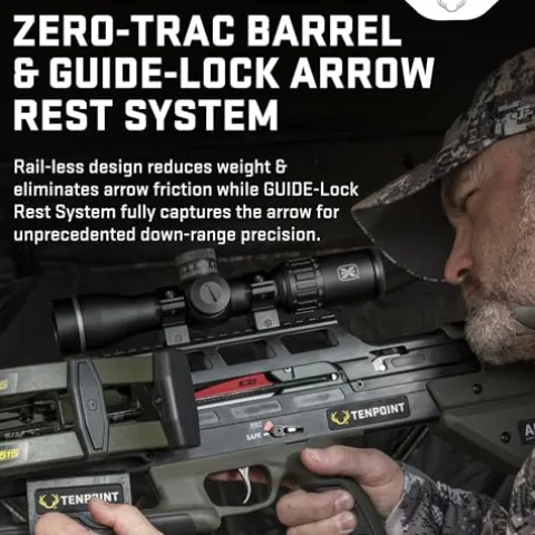 TenPoint TX 440 Crossbow Moss Green – 440 FPS, ACUslide MAXX, EVO-X Elite Scope & CenterPunch HPX Arrows