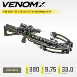 TenPoint Venom X Crossbow Moss Green – 390 FPS, Includes Pro-View 400 Scope & Accessories