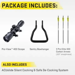 TenPoint Venom X Vektra 390 FPS ACUslide Bow with Pro-View 400 Scope & Arrows Vektra