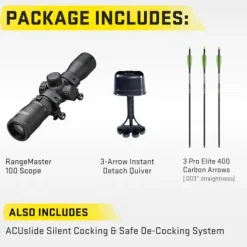 TenPoint Viper 430 Crossbow Vektra – 430 FPS with RangeMaster 100 Scope & ACUslide