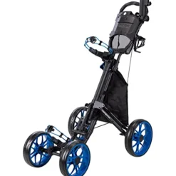TGW Tour 4-Wheel Golf Push Cart Dark Grey/Blue