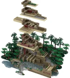 The Atom Brick Fallingwater Building Set