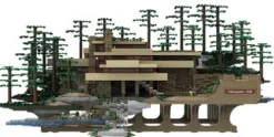 The Atom Brick Fallingwater Building Set