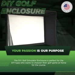 The Indoor Golf Shop DIY Golf Simulator Enclosure 9×12 – Black