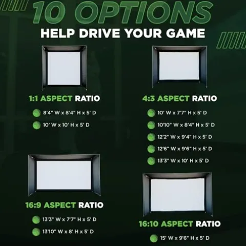 The Indoor Golf Shop DIY Golf Simulator Enclosure 9×12 – Black