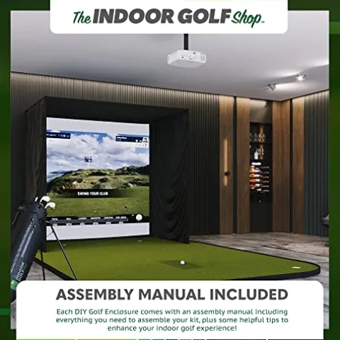 The Indoor Golf Shop DIY Golf Simulator Enclosure 9×12 – Black