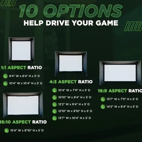 The Indoor Golf Shop DIY Golf Simulator Enclosure Black