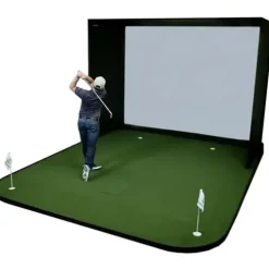 The Indoor Golf Shop SIG8 Simulator Flooring Golf Mat & Putting Green