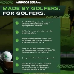 The Indoor Golf Shop SIG8 Simulator Flooring Golf Mat & Putting Green