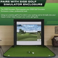The Indoor Golf Shop SIG8 Simulator Flooring Golf Mat & Putting Green