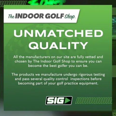 The Indoor Golf Shop SIG8 Simulator Flooring Golf Mat & Putting Green