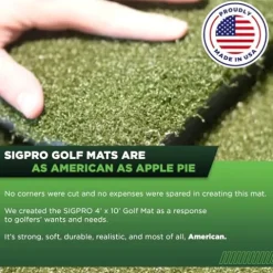 The Indoor Golf Shop SIGPRO Softy Golf Mat – 4′ x 7′ – Made in USA