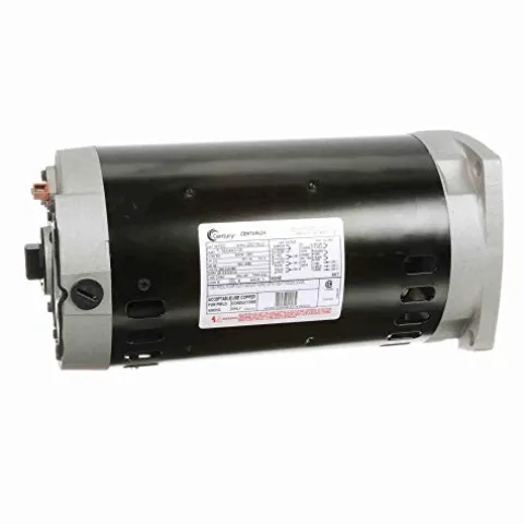 The Pool Supply Shop 3 HP Square Flange 3-Phase Full-Rated Pool Pump Motor Black